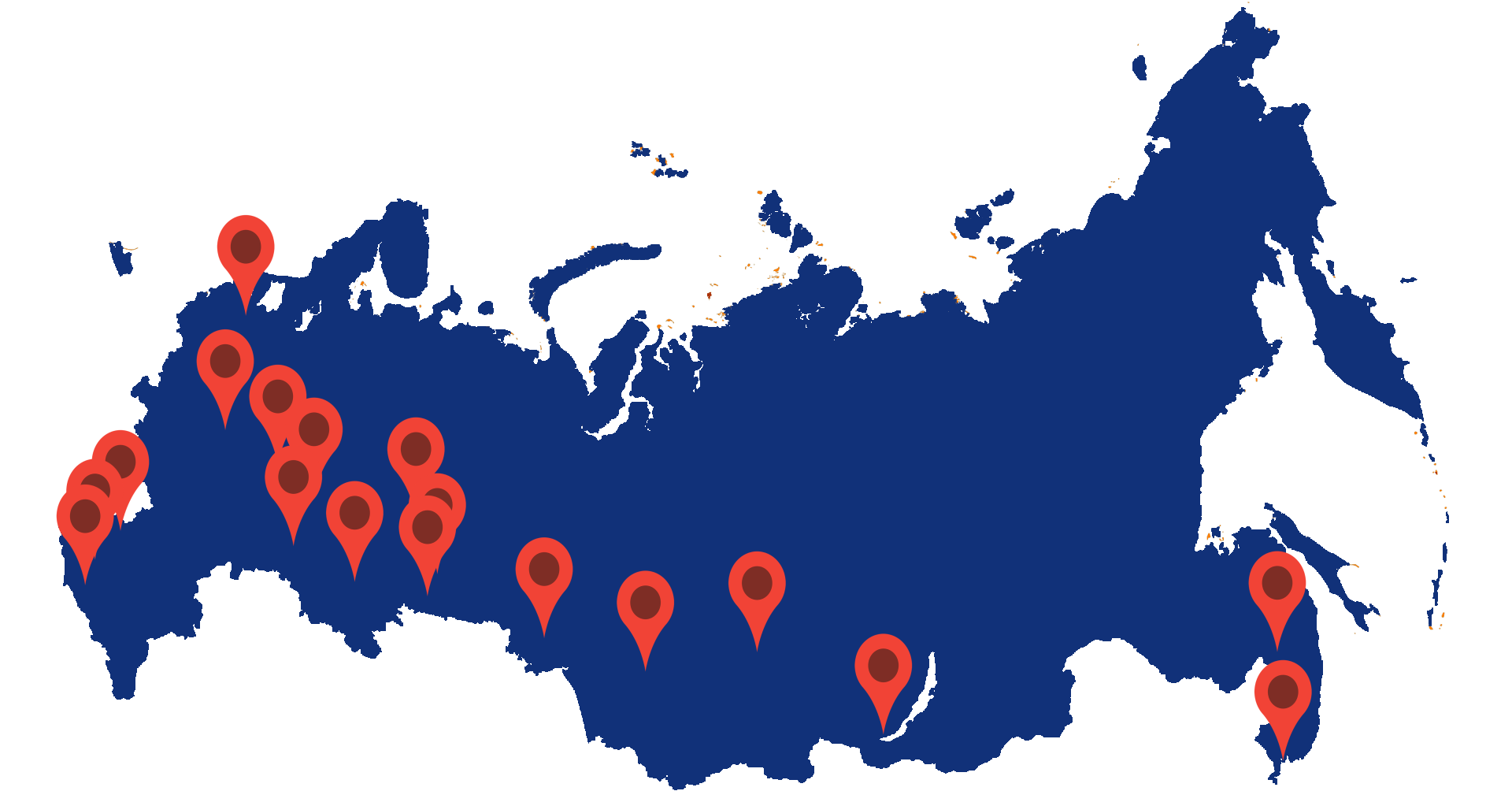 Карта покрытия услуг по России